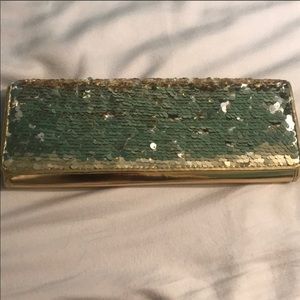 Gold Aldo Clutch w/ Strap